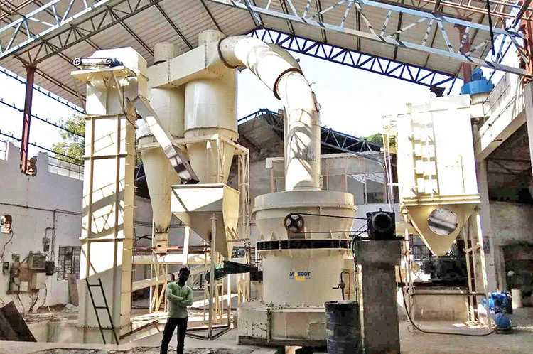 YGM160 high pressure grinding mill installed at a limestone powder plant in Kogi State, Nigeria