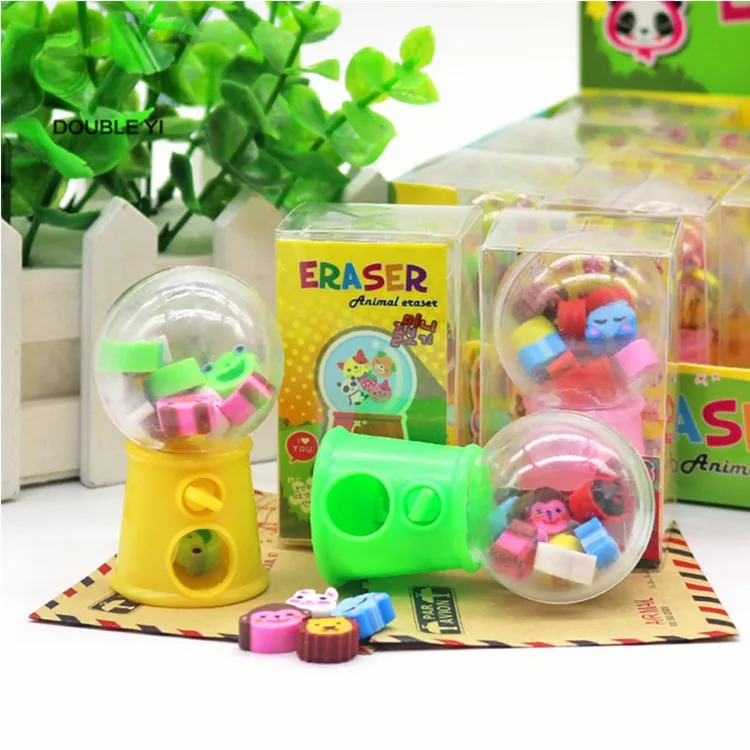 Оптовая продажа дешевый креативный ластик в виде мультяшных фруктов конфет животных