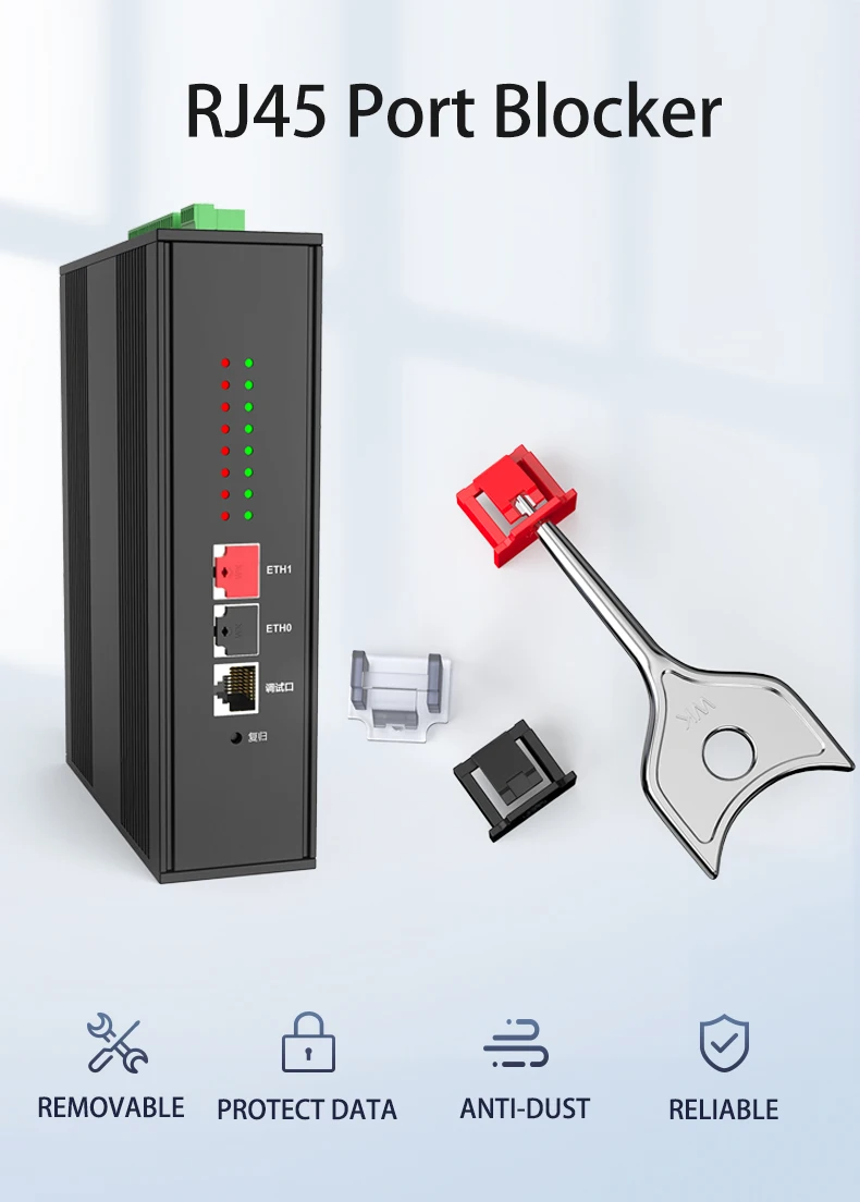 Locking Rj45 Port Dust Blocker With Port Lock,Rj45 Port