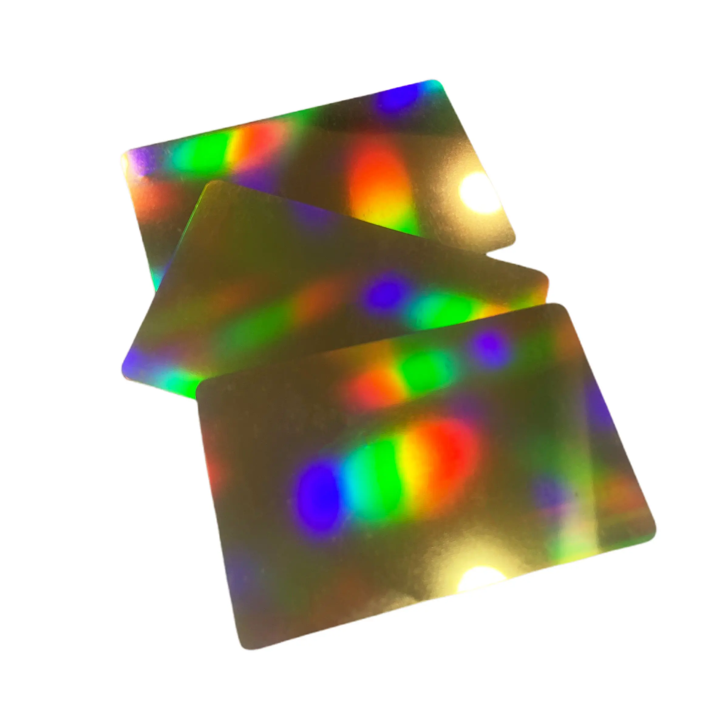 holographic blank cards Make UV Printable CR80 Custom Blank Pvc Card Holographic Hologram Waterproof Stock Samples