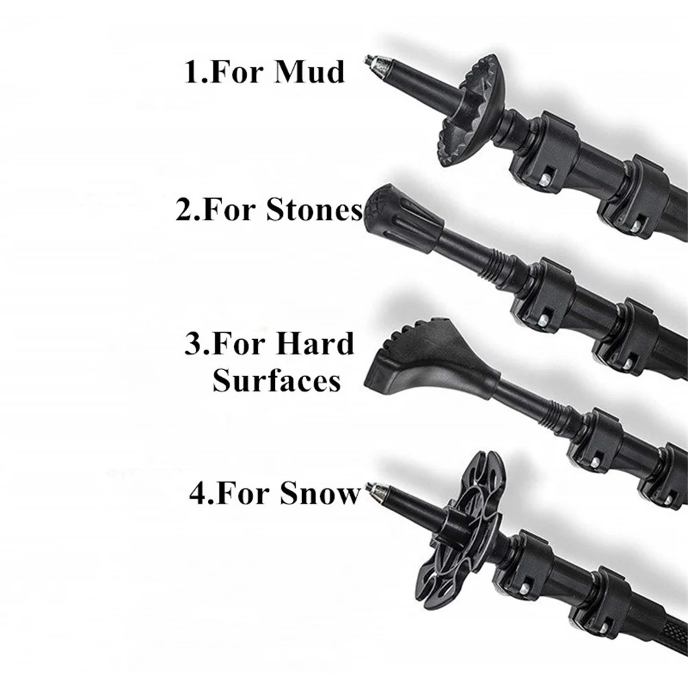 Jetshark Aluminum Outdoor Alpenstock Carbon Fiber Walking Sticks