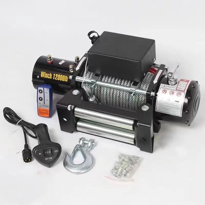 Высокоскоростная Мини электрическая автомобильная лебедка 12 В/24 В постоянного тока 2000 фунтов 6000 фунтов 12000 фунтов