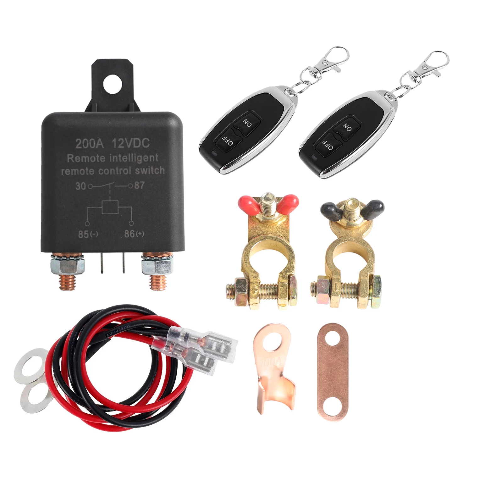 12V 200A Relay with Wireless Remote Control Botton Ternof X1 Remote Battery Switch