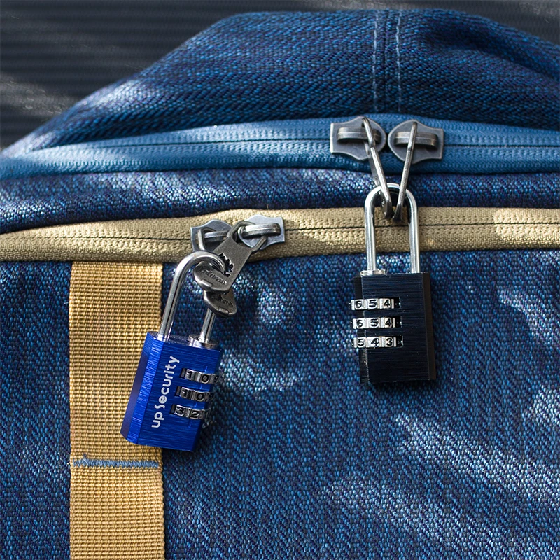 3 Dial Combination Locks for Mini Safe School Bag Zipper Lock Quality 20mm Aluminum Small Padlock for Diary Jewellery Box