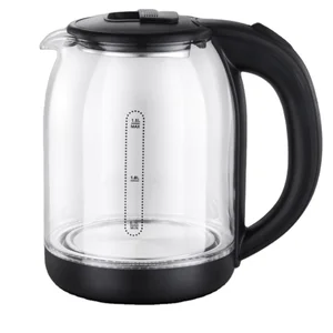 Large Capacity 1.8L 2L Glass Electric Kettle with SS201 Heating Plate and Automatic Shut Off