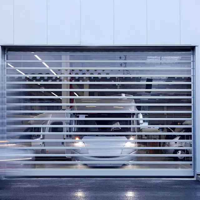 2024 Windproof Industrial Material Aluminum alloy High-speed Spiral Doors lift and slide door Wind resistance
