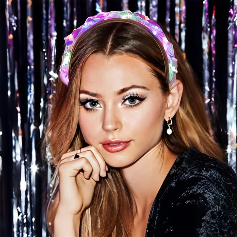 Decorazioni Capelli Con Luci Set 6 Cerchietti LED Per Feste - Luci Per Capelli Con Orecchie Animali E 1130857