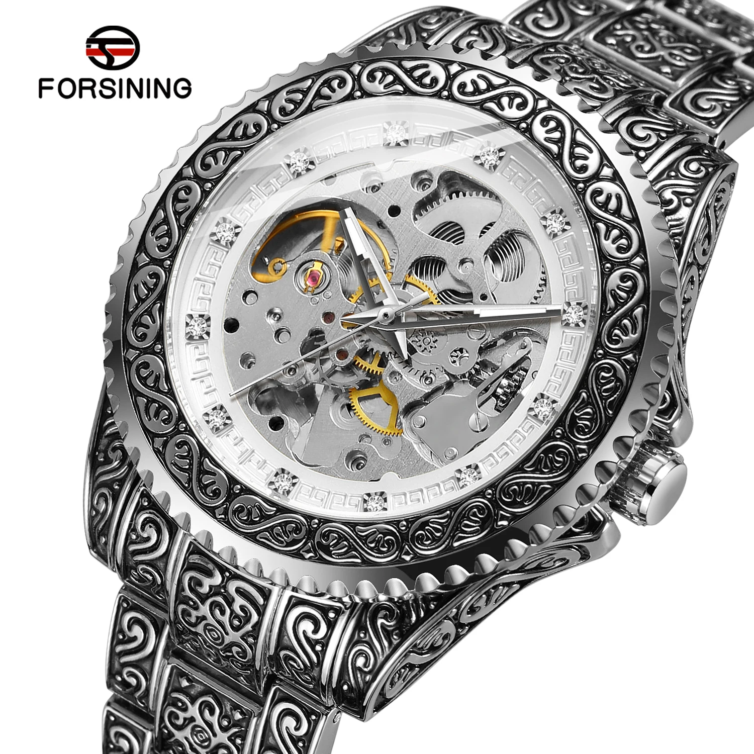 Forsining Popular Design Automatic Skeleton Mechanical Watch