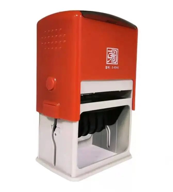 Multi-purpose Rectangle Date Stamp Making Machine 60 * 40 mm Rubber Self Inking Stamp Personalized Scenic Spot Tour Record Stamp