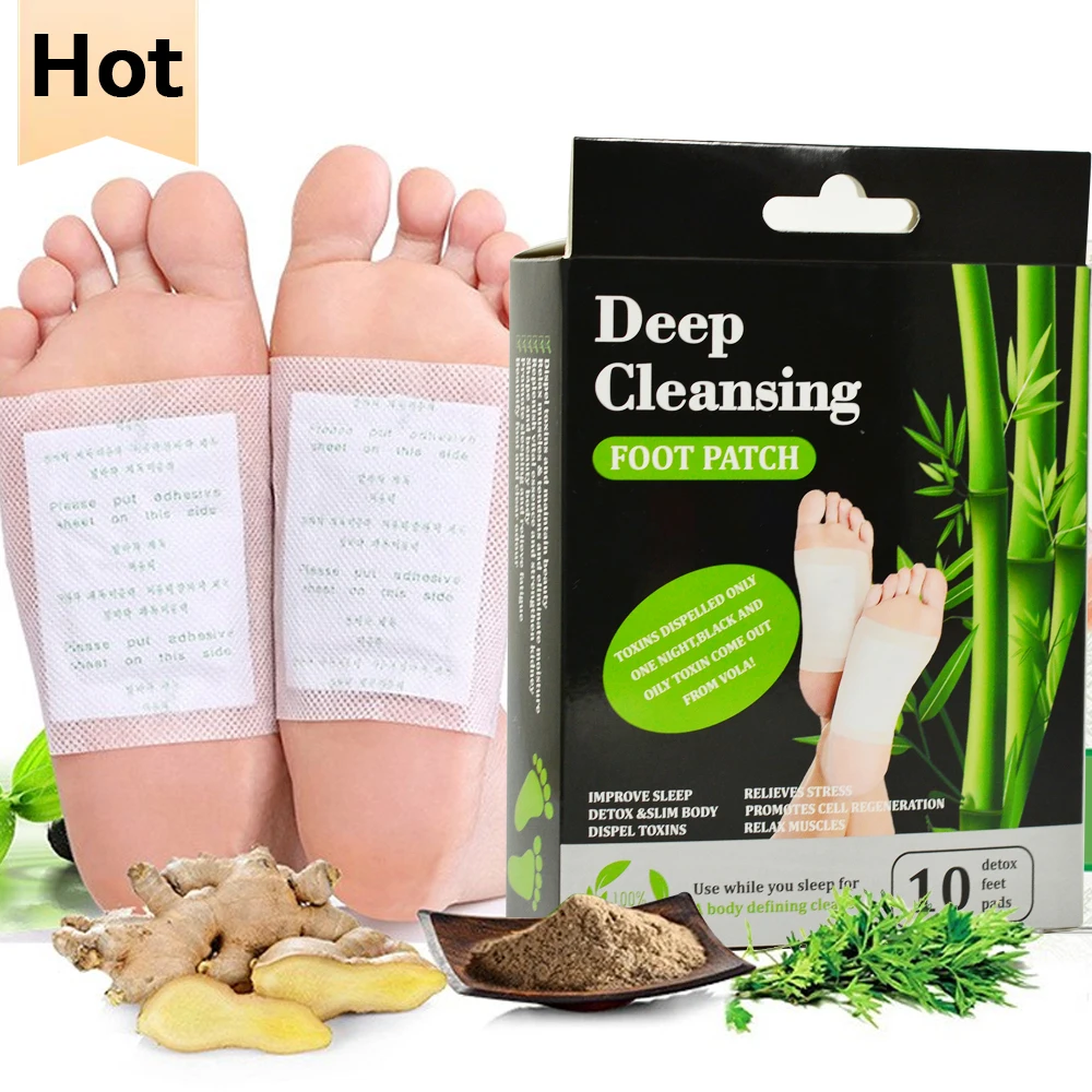 Bamboo Herbal Ginger Foot Detox Foot Patch Feet Pads Customise Slimming ...