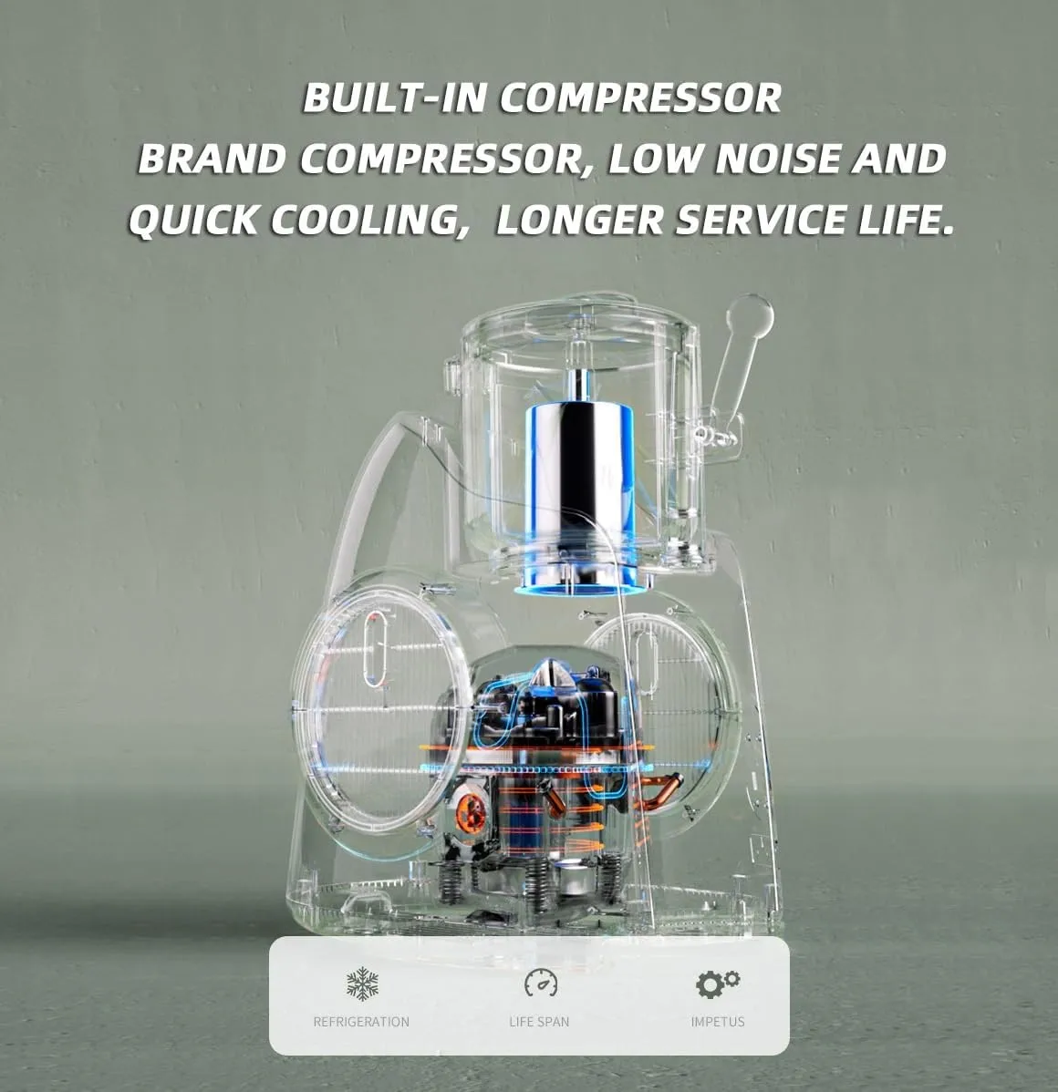 Donper Ice Cream Maker Machine Automatic Ice Cream Maker With Builtin