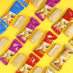 200g Layered Peanut Brittle Candy with Mint Flavor OEM Custom Packaging for Foreign Trade Export Decorated Bag