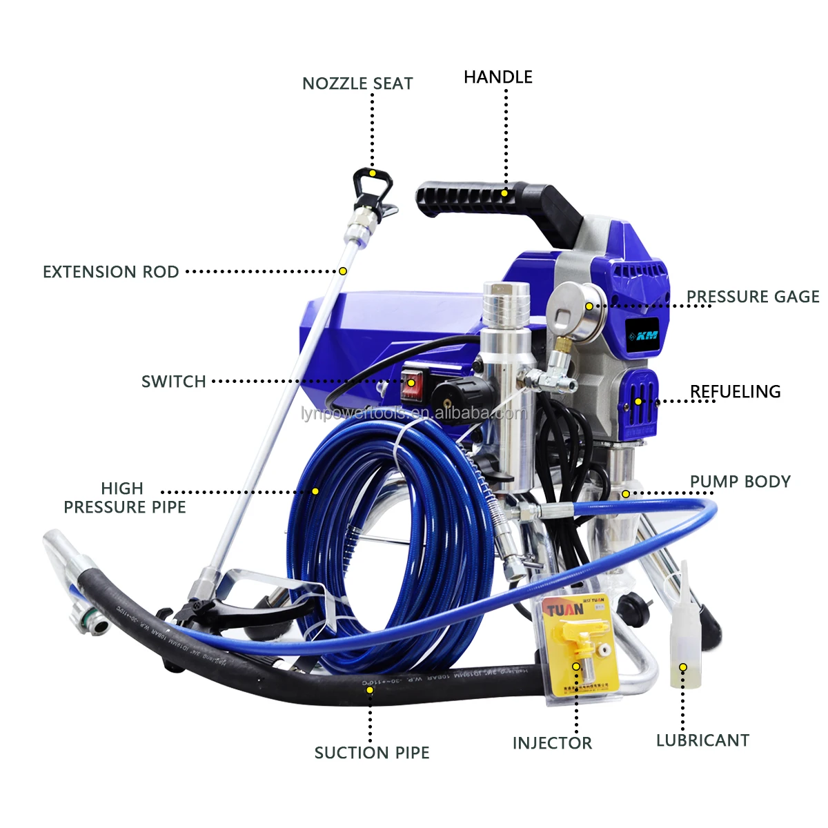 Km High Quality Electric Wall Paint Sprayer Professional Painting