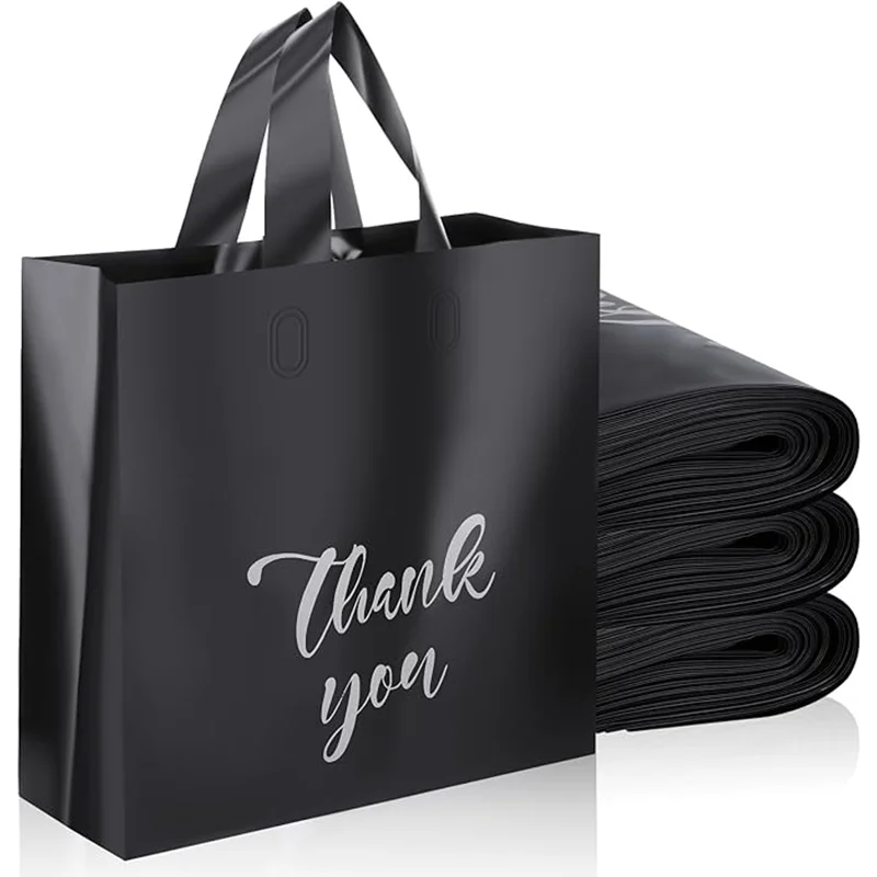 Customizable Soft Loop Handle Plastic Bags Biodegradable