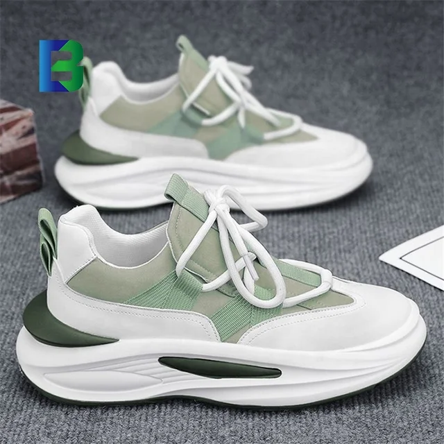 39-44 size breathable men's waking style running sports casual shoes thick soles soft soles daddy tide shoes for men