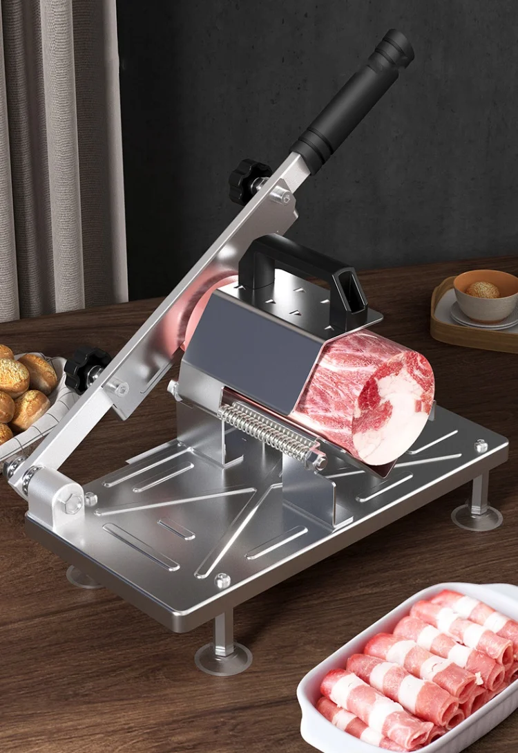 Manual Lamb Beef Roll Slicer Hotpot Multifunctional Frozen Meat Cutter