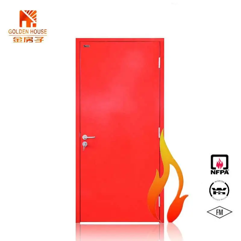 UL Intertek WH Listed Approved 60minute 1 Hours Fireproof Metal Doors Temperature Rise Steel Fire Rated Door