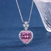 Pendentif diamant rose