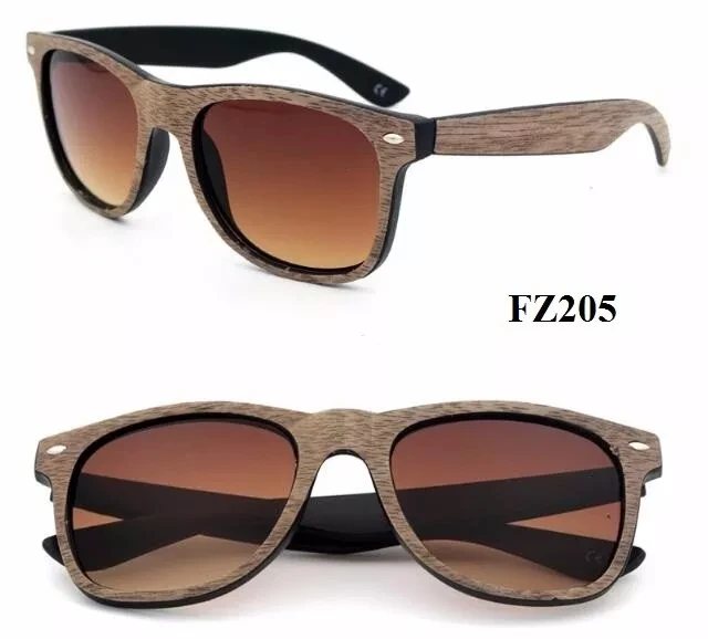 Hot Sale Custom Free Logo Mirror Lens Pc Wood Grain Sunglasses Buy