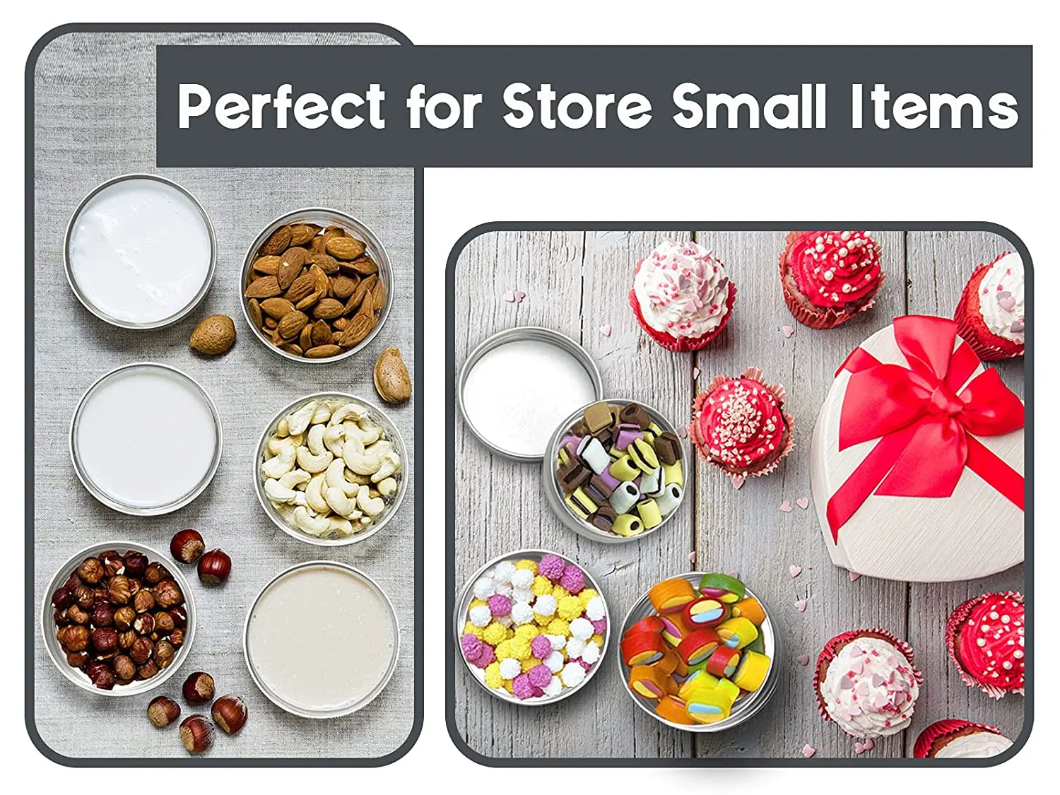 60/80/100/150/250ml Screw Top Metal Round Aluminum Cosmetics Lip Balm