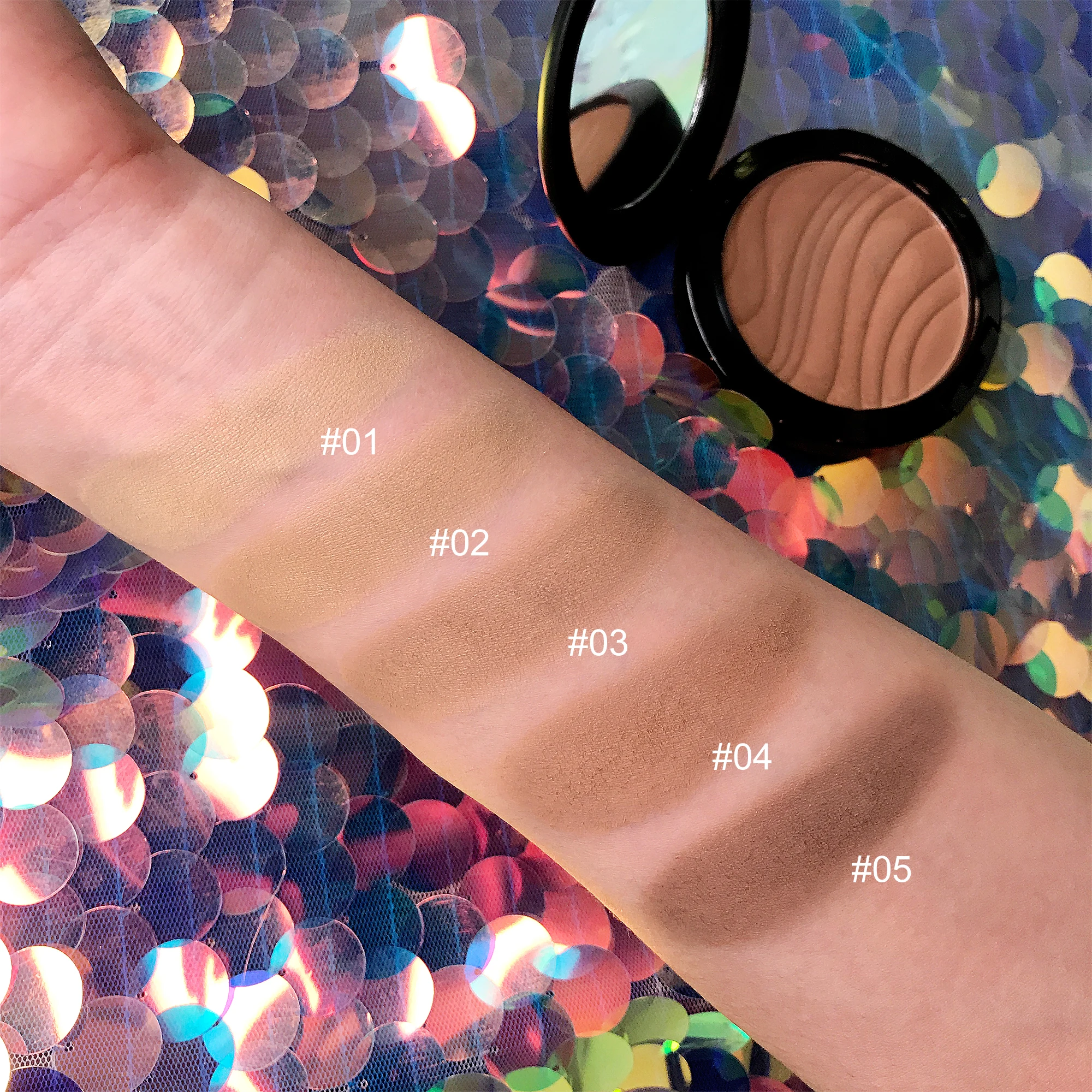 Компактная пудра, палетки контурных контуров для веганов, низкий минимальный объем заказа, кремовая пудра, частная торговая марка, бронзер