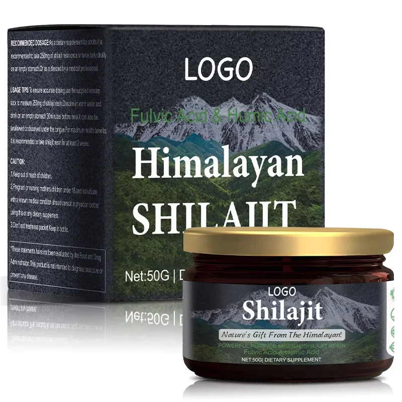 Private Label free sample shilajit herbal supplement shilajit capsules resin pure himalayan natural shilajit details