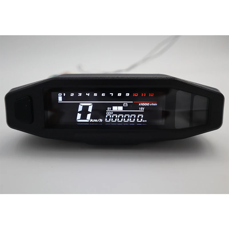 12V Mini Universal RPM Motorcycle Meter Speedometer Digital Electric Injection Instrument for Russian KR200