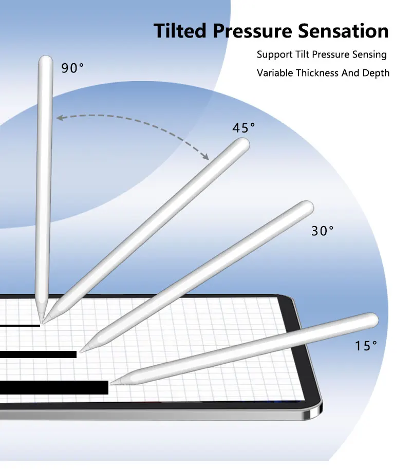 Palm Rejection Active Touch Screen Pens Air Mini 4 5 6 PRO 12.9 11 1 2 2ND Generation Tablet PC Stylus Pen for Apple iPad Pencil