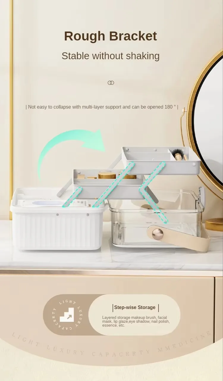 Wholesale Custom Luxury Desktop Dust-proof Make up Organizer Makeup Organizer Storage Box supplier