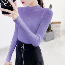 Foreign age reduction solid color knitwear women