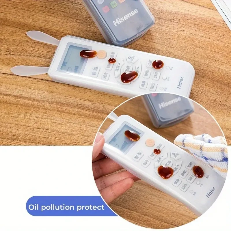 Rabbit Ear Silicone Dustproof Protective Case Sheath Transparent Remote Control Cover for TV Air Conditioner Remote