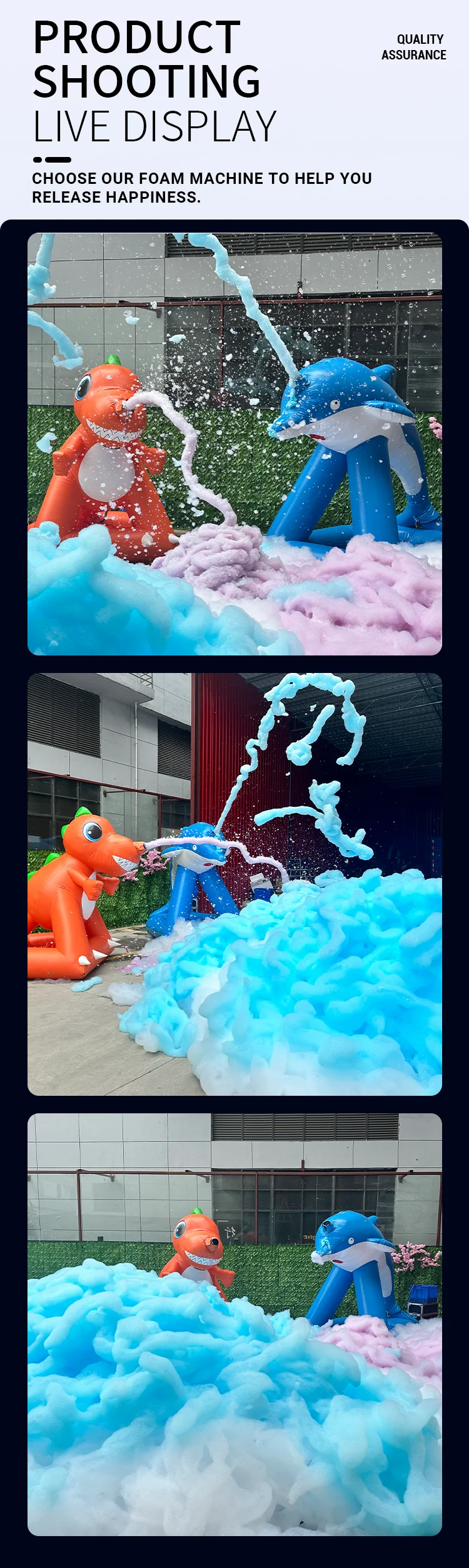 Inflatable Model New CH New Design Inflatable Cartoon Model with 1000W Jet Foam Cannon ...