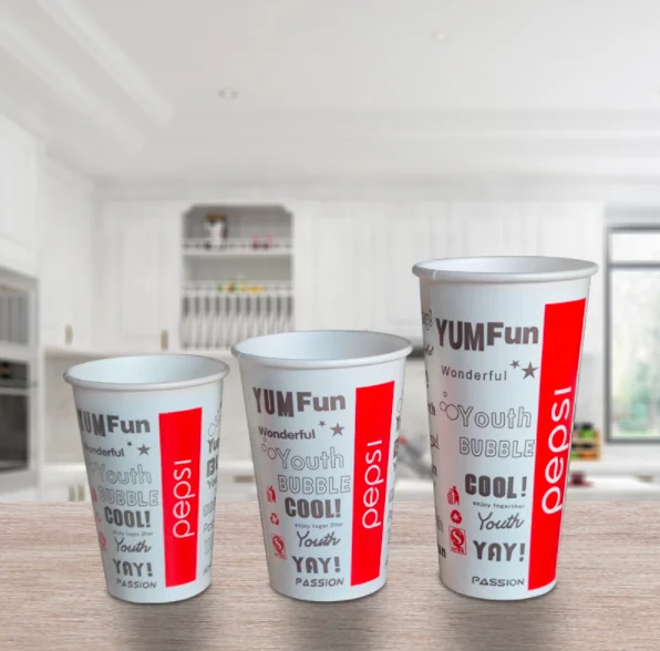 2023 Hot Selling Disposable Drink Cups Takeaway From 7oz To 32oz Cola Drinking  Cup Thickened Long Cold Paper Cups