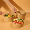 Kraft paper bowl with lid