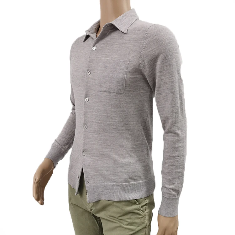 men's wool long sleeve polo shirts