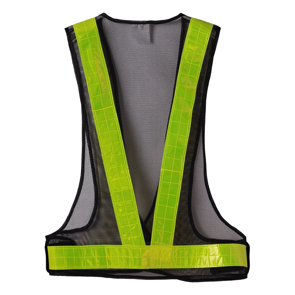 Yellow High Visibility X Back Breathable Hi Vis Construction Surveyor Reflective Safety Vest