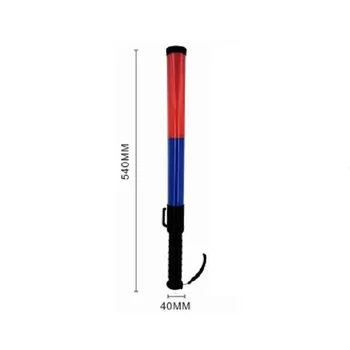 54 cm 21 inch red blue led flashing light with hooking rechargeable traffic safety baton