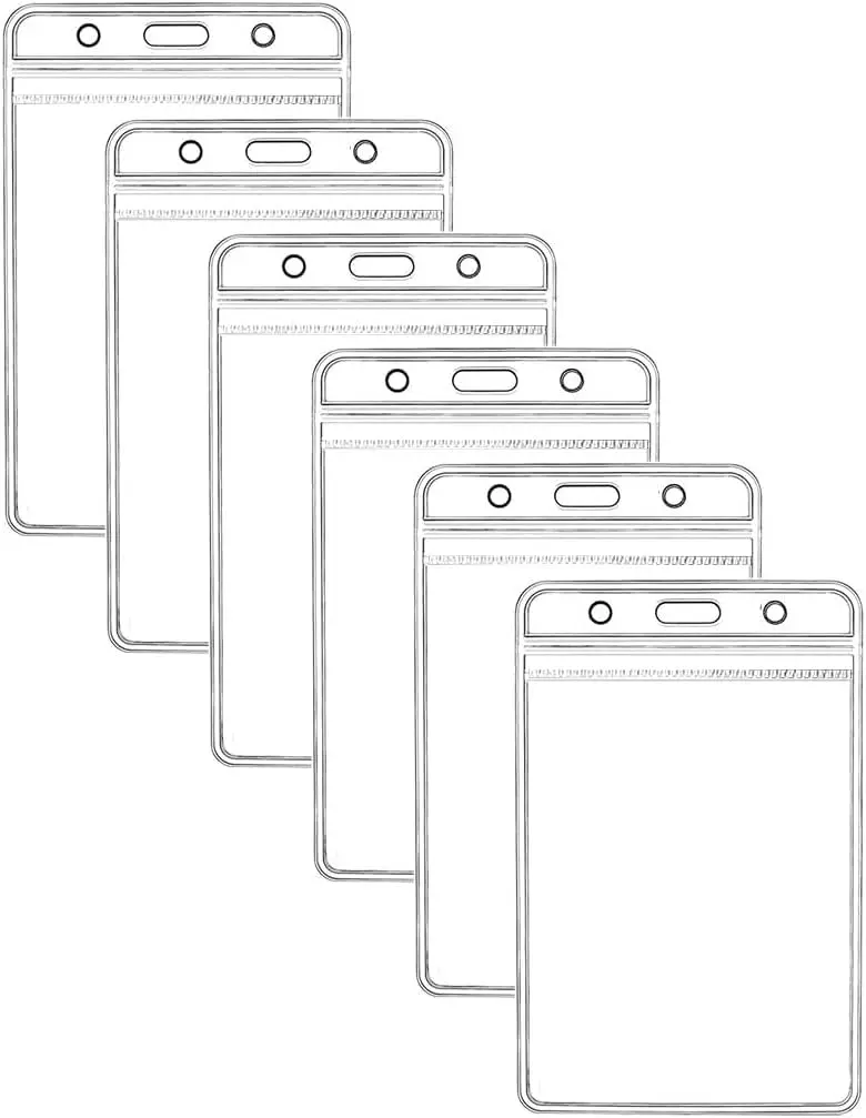 Экологичный мягкий держатель для карт из ПВХ прозрачный значков