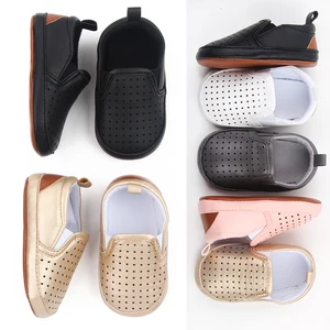 Spring and Summer Infants Shoes Hollowed Out Classic Breathable Leisure Baby Toddler Peas Shoes for 0-1 Years Old Boys and Girls
