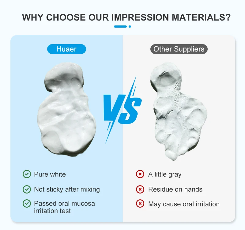 Huaer Blue Mailer Box Making Snap on Veneers Smile Find Mold Putti Dental Trays Impression Material Putty Teeth Molding Kit