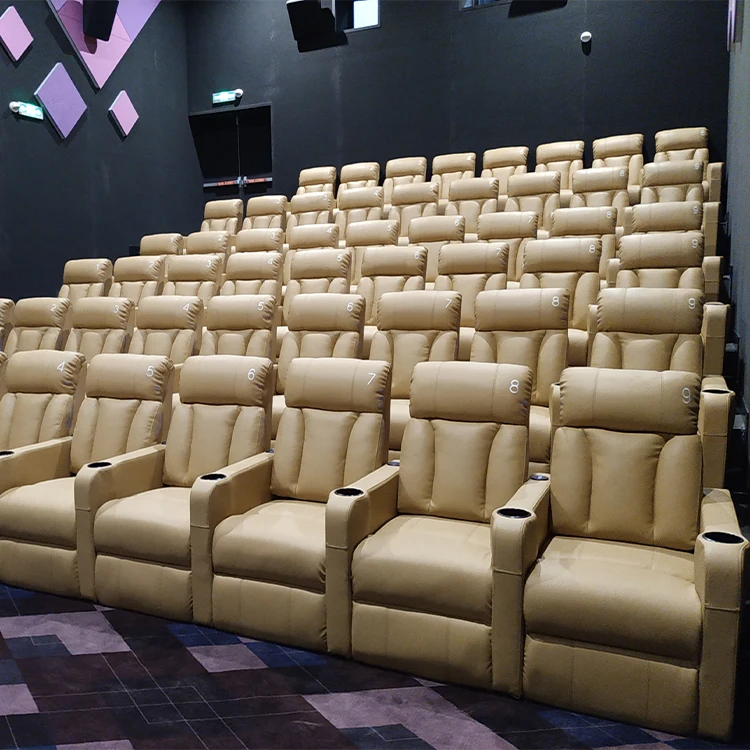Commercial Theater Lounge Chair Leather Movie Theater Room Chairs