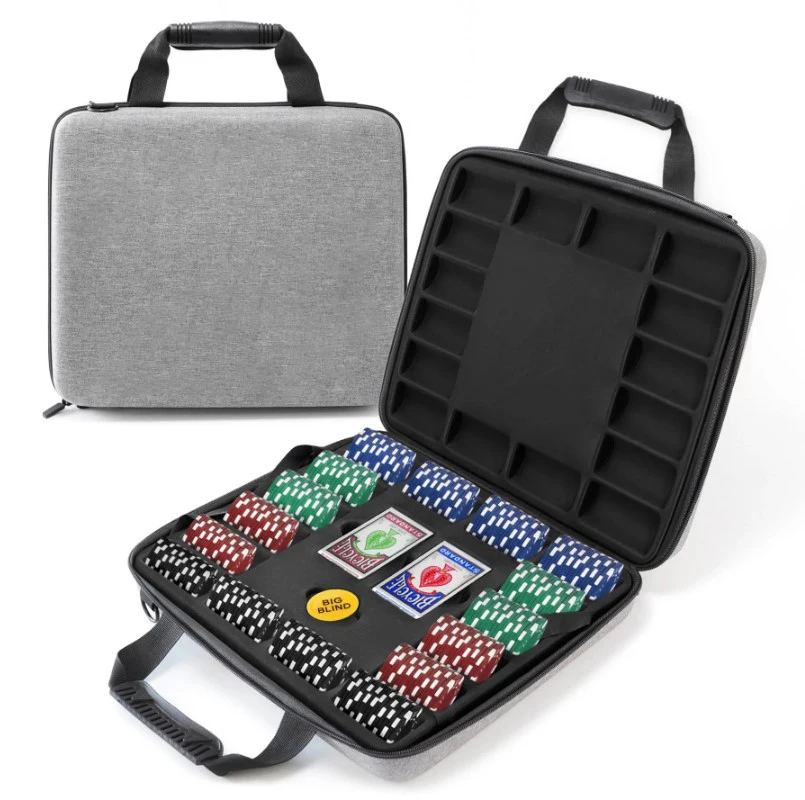 Премиум 1000 набор фишек для покера в казино с индивидуальным футляром из материала EVA