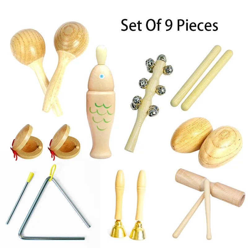 Детские игрушки музыкальные инструменты деревянные дошкольное обучение перкуссионный