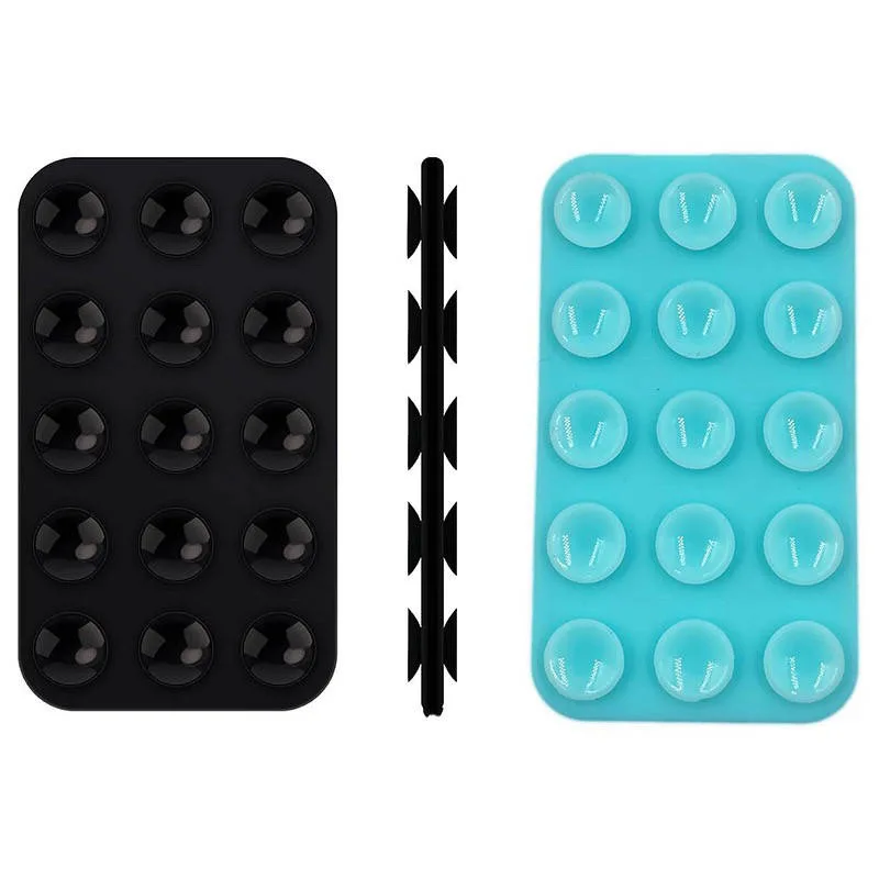 Double sided silicone suction cups phone stays securely in place ensuring hassle-free sticky phone can customize