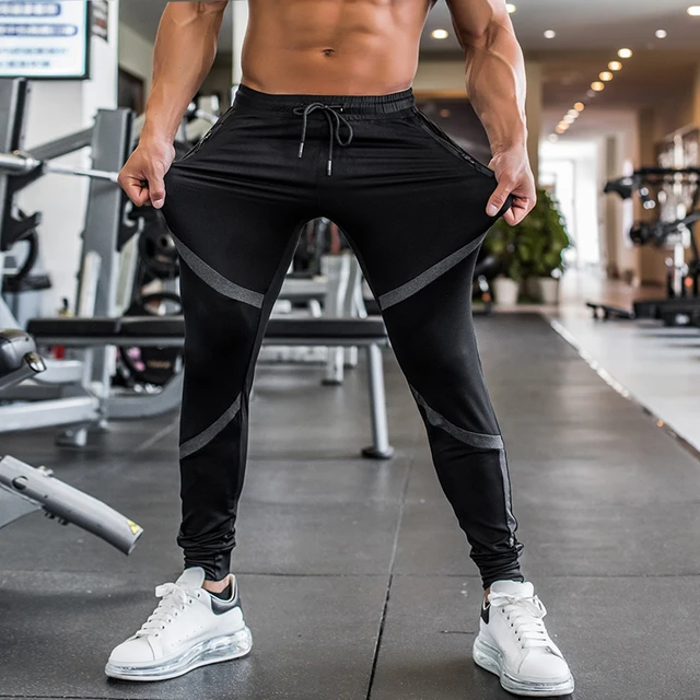 Wholesale Blank Stacked Sweat Pants Custom Sports Fitness Jogging Pants Men's Compression Gym Trousers Pants Men