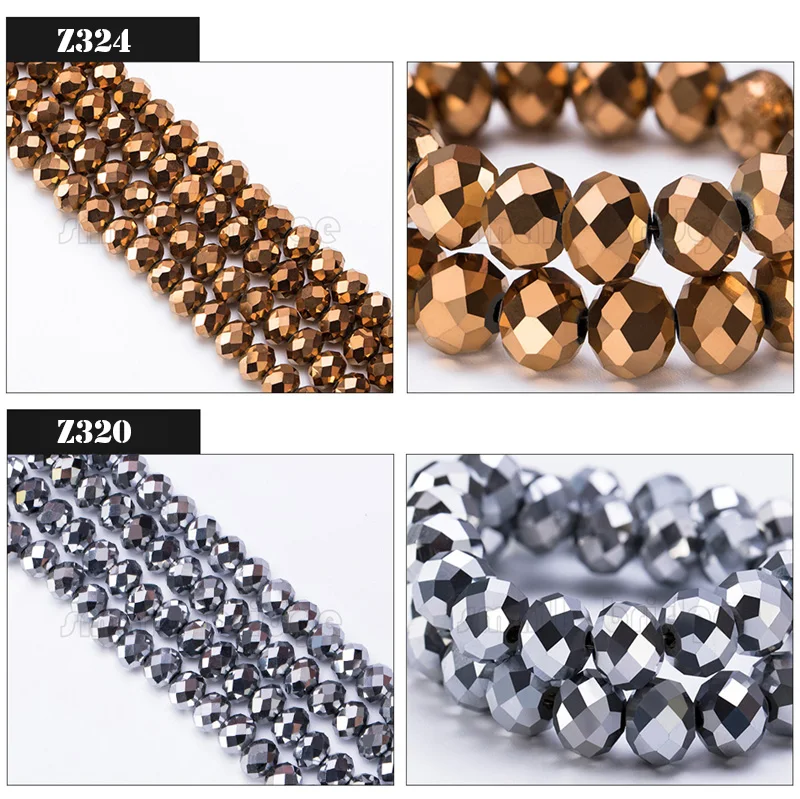 Wholesale  Plating Silver colour Faceted Rondelle crystal Beads  with Cheap Price factory