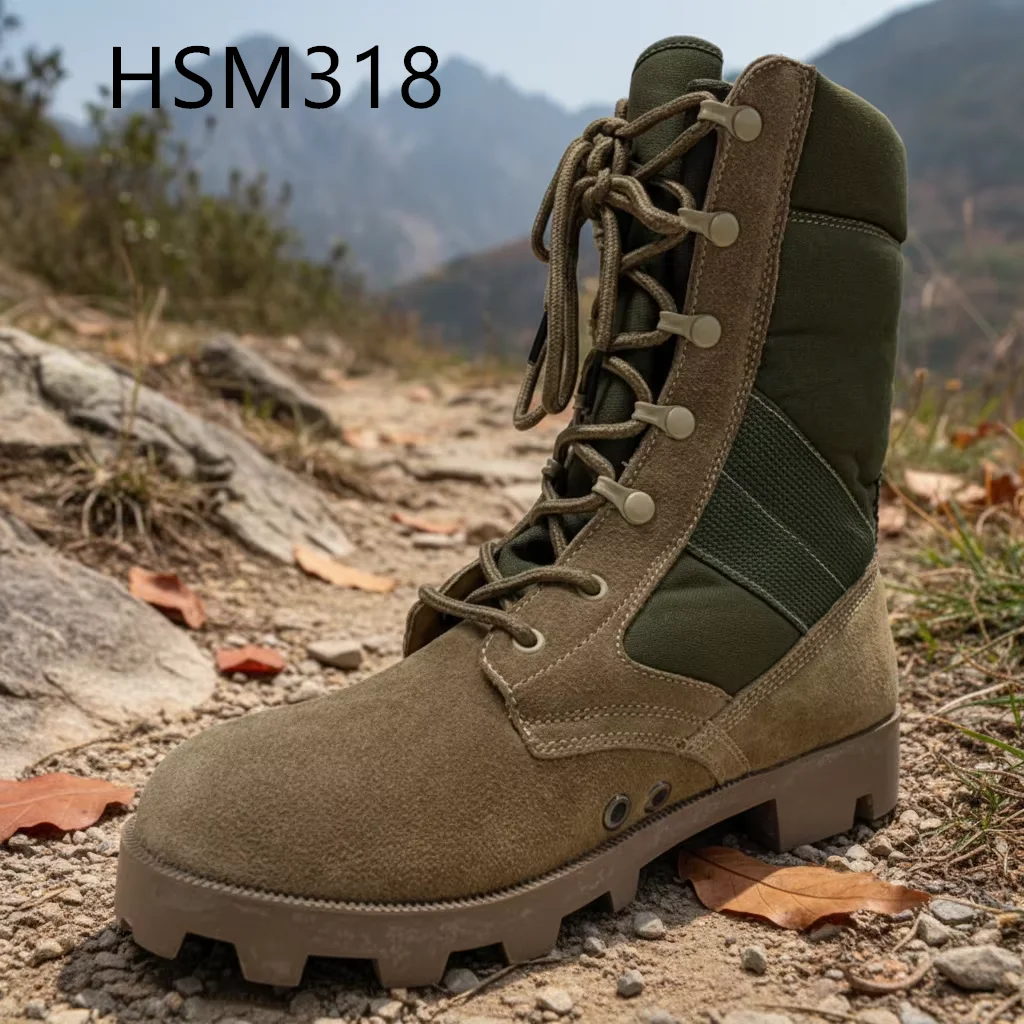 LXG,wet Environment Thickened Tongue Desert Shoes in Bangladesh extra Hard Rubber Outsole Hunting Boots with air Hole HSM318