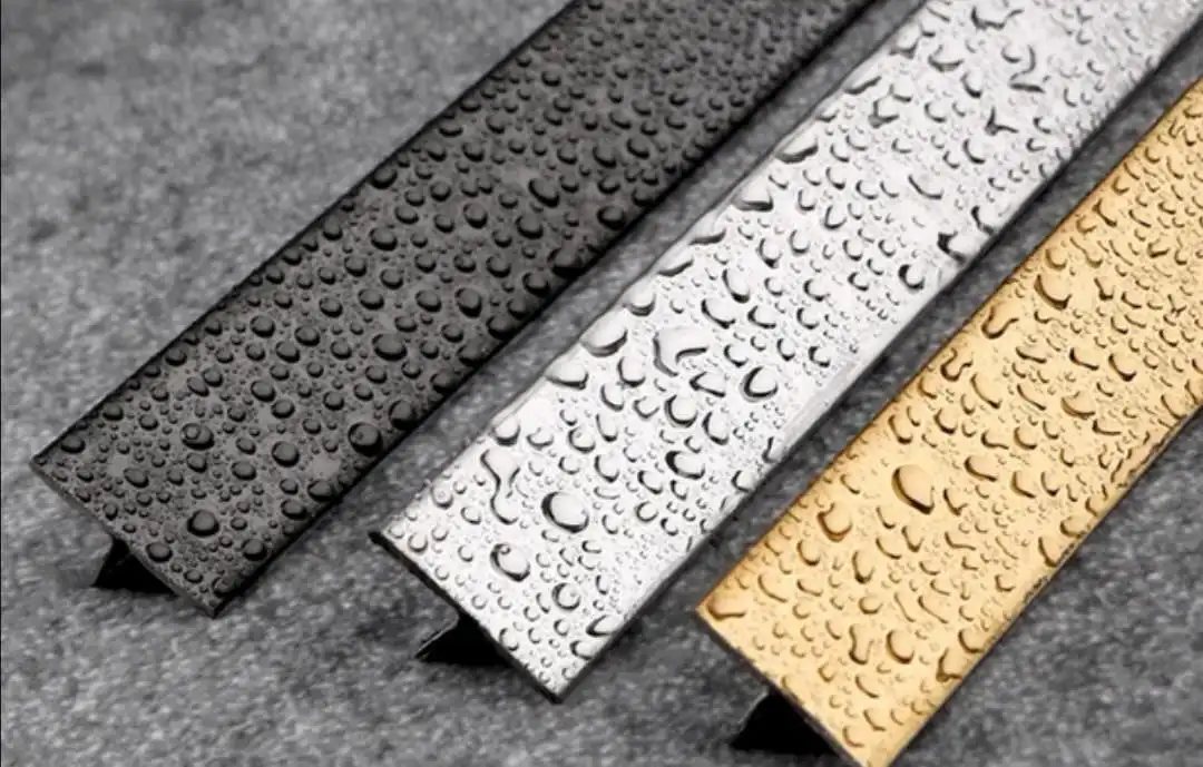 Modern Stainless Steel Metal Profile Gold Metal Trim Decorative Tile Strips with Mirror Frame Tile Edge for Floor Use