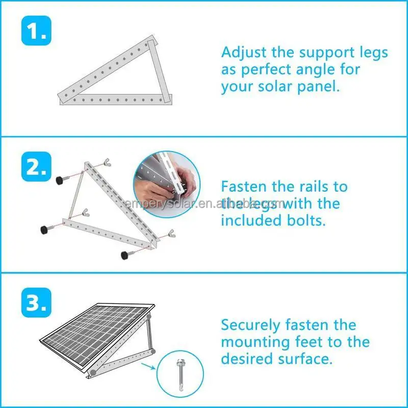 Flat Roof Mounting Structure Bracket Adjustable Triangle Rack Solar ...