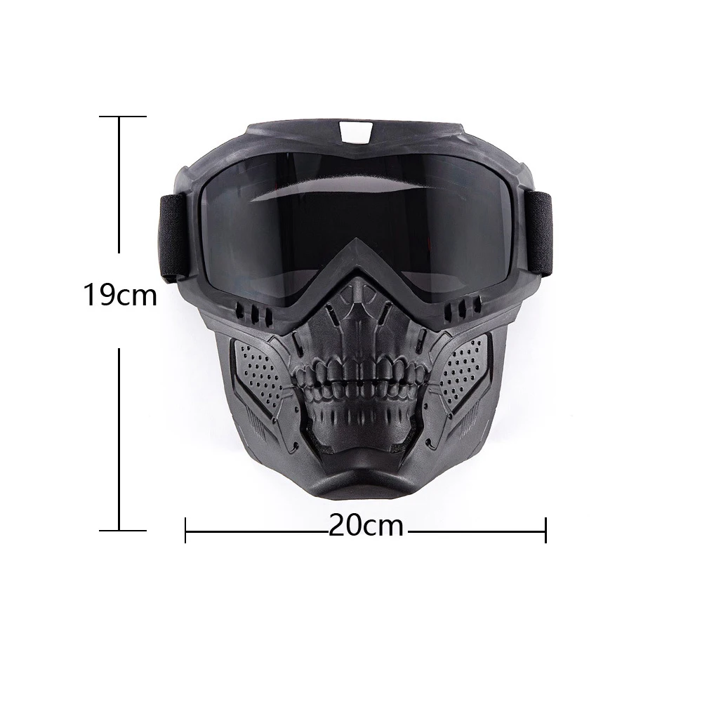 Motorcycle Helmet Goggles With Removable Face Mask Atv Dirt Bike ...
